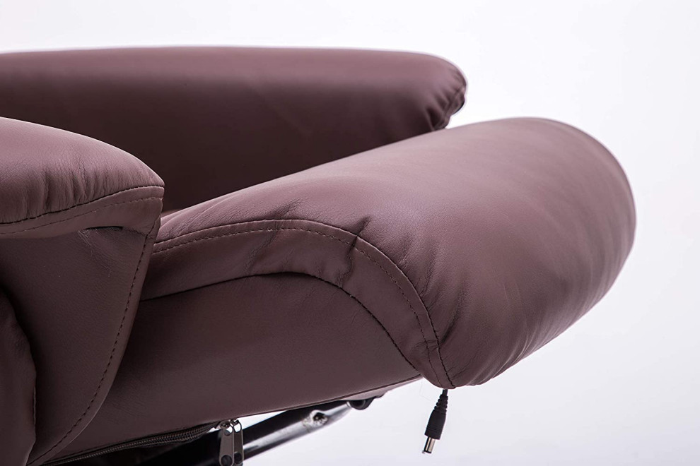 Modern Recliner Chair With Ottoman  Massage Function For Your Comfort   Transitional   Recliner Chairs   by Decorn  Houzz