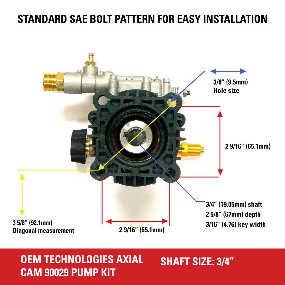 SIMPSON OEM Technologies Axial Cam Pump Kit 3400 PSI at 2.5 GPM Axial Cam Pump Kit 90029