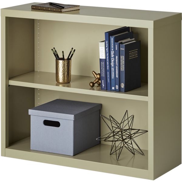 Lorell Fortress Series 2-Shelf Steel Bookcase