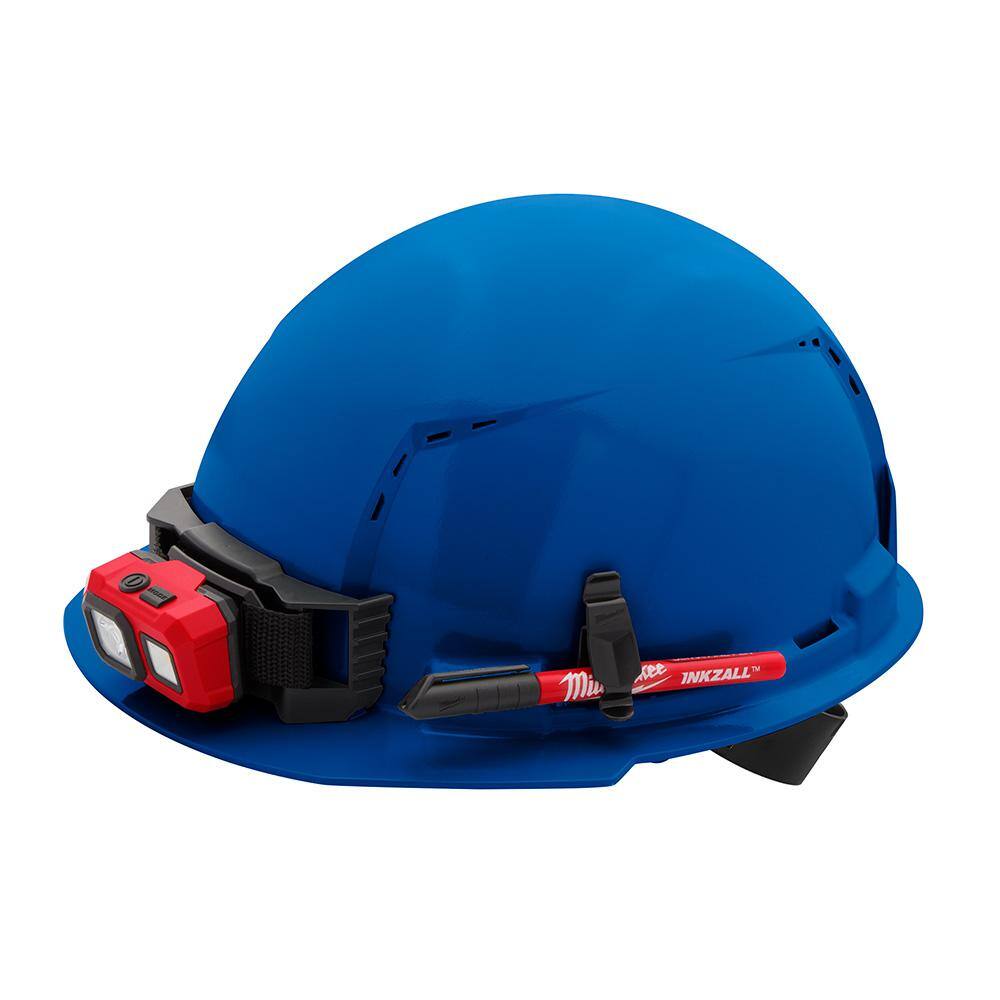 MW BOLT Blue Type 1 Class C Front Brim Vented Hard Hat with 4 Point Ratcheting Suspension 48-73-1204