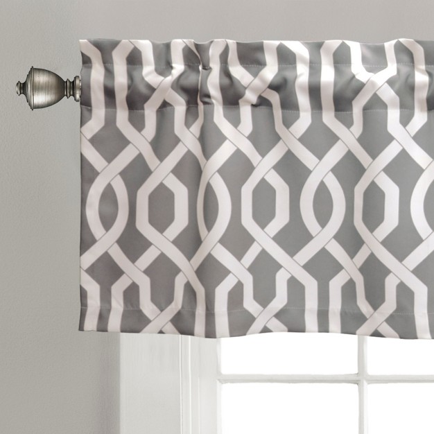 Light Filtering Edward Window Valance Gray Lush D cor