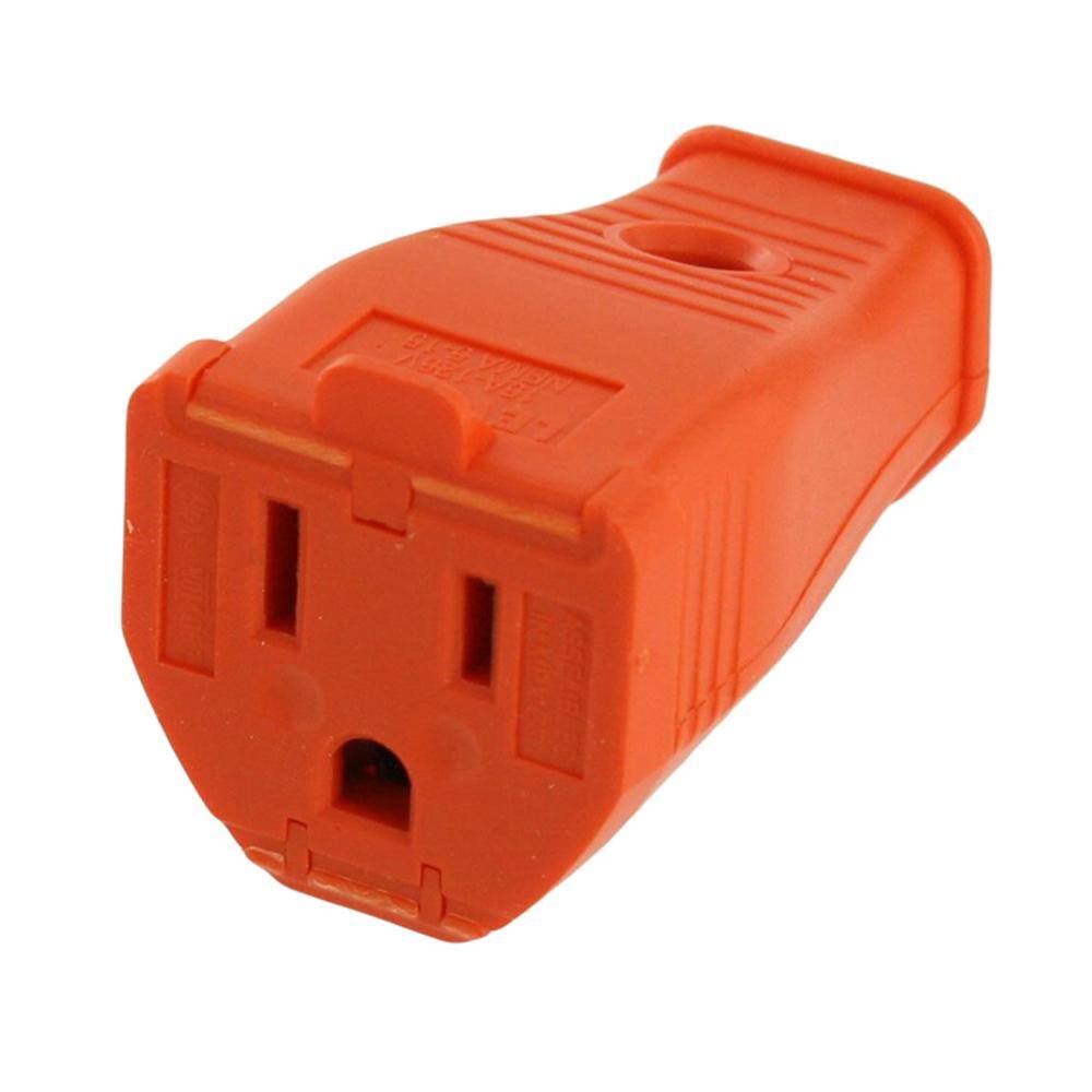 Leviton 15 Amp 125-Volt 3-Wire Grounding Connector Orange 3W102-OR