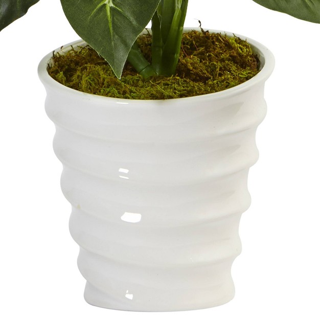 X 15 Artificial Dieffenbachia Plant In Swirl Planter - Nearly Natural