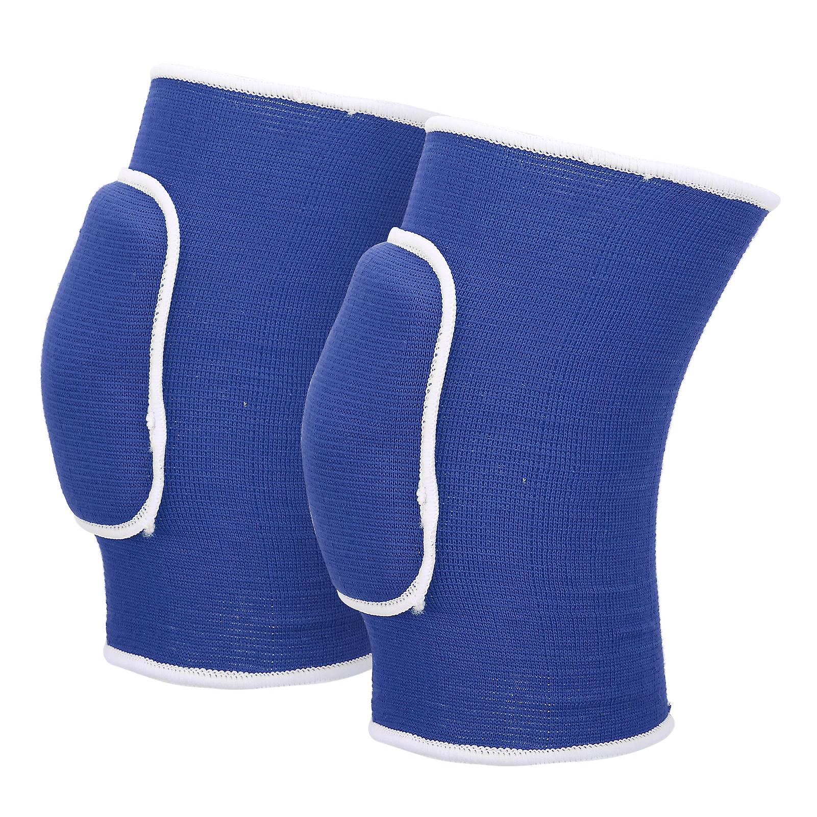 1 Pair Protective Knee Pads Thicken Sponge Brace Knee Guards For Dance Yoga Multi Sportsblue