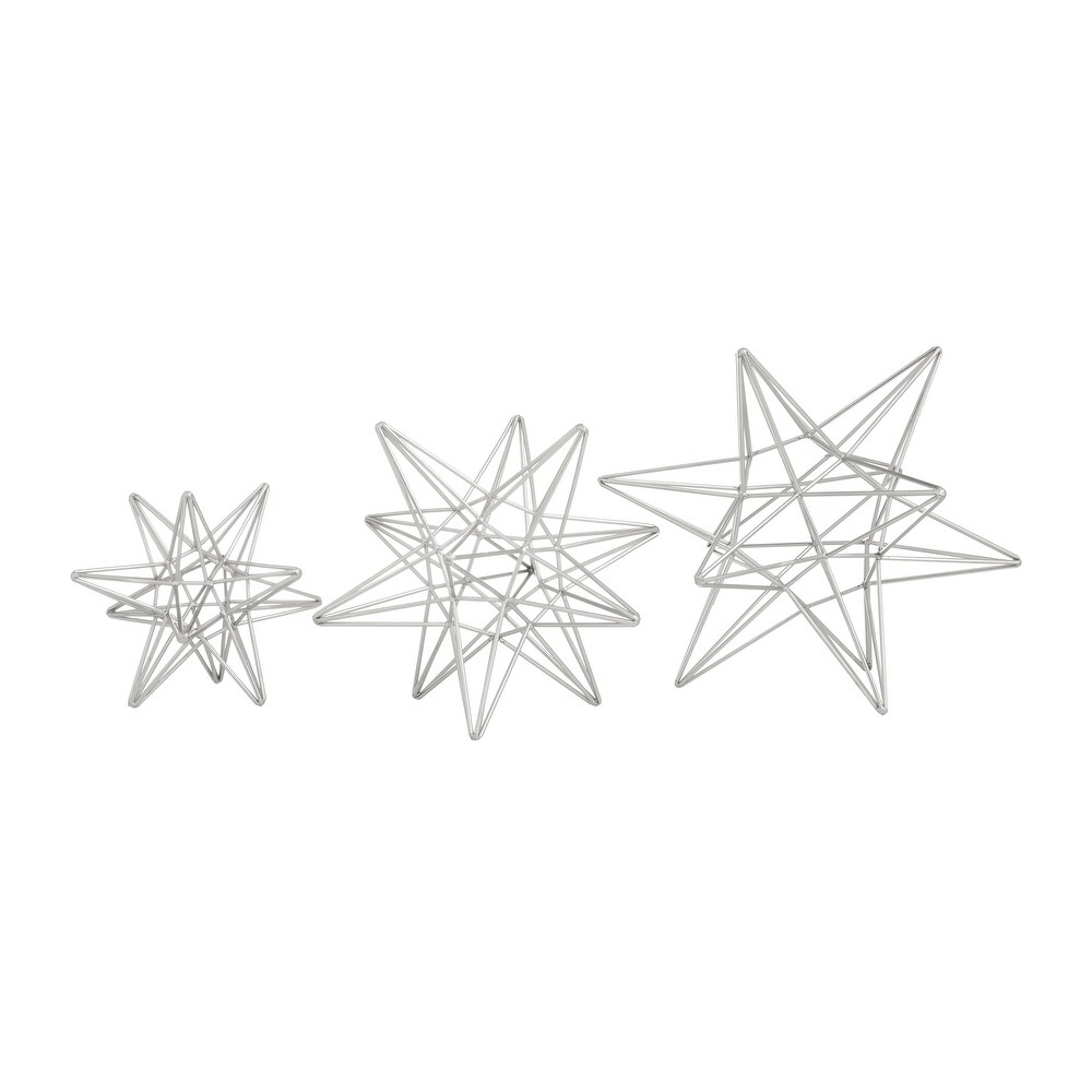 CosmoLiving by Cosmopolitan Silver Iron Contemporary Sculpture 11 x 9 x 7   12\