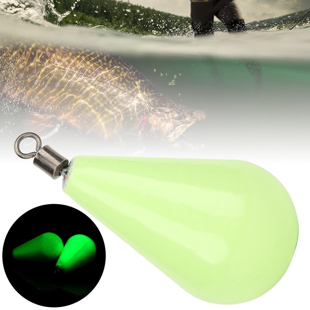 Lure Luminous Jig Head Lead Deep Water Sinker Weight Fish Baits Fishing Tackle40#， 2pcs