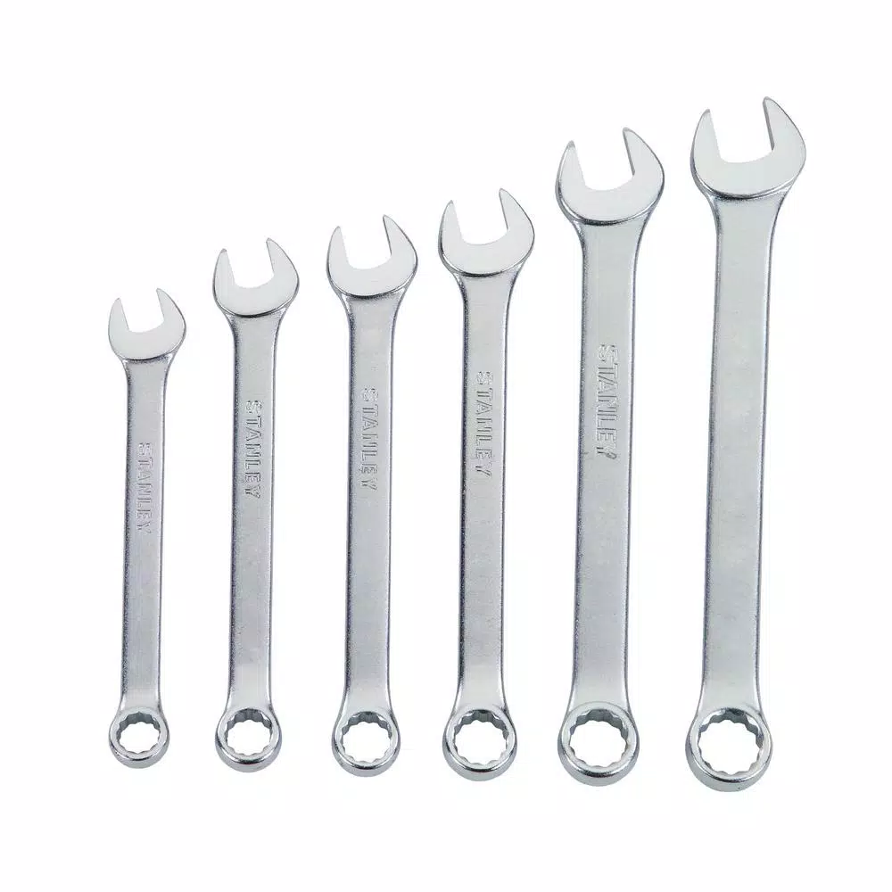 Stanley Chrome Vanadium Steel SAE Combination Wrench Set (6-Piece) and#8211; XDC Depot