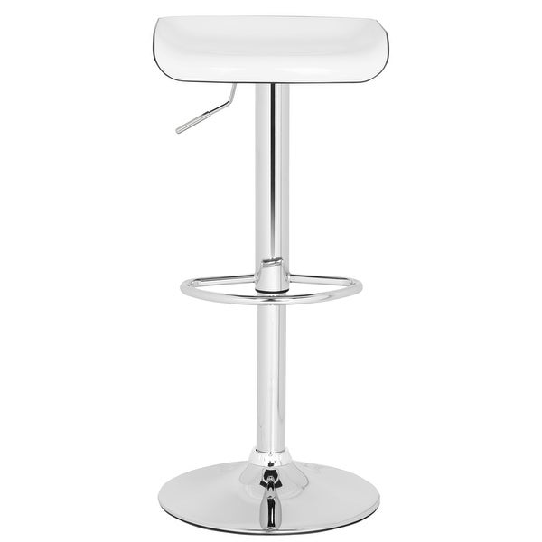 SAFAVIEH Rameka White/Black Adjustable 24-32-inch Bar Stool - 16.1