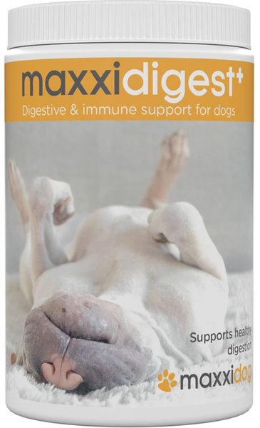 maxxipaws maxxidigest+ Digestive and Immune System Support for Dogs Supplement， 13.2-oz