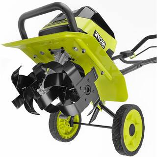 RYOBI 40V HP Brushless 16 in. Front Tine Tiller with Adjustable Tilling Width with 6.0 Ah Battery and Quick Charger RY40730