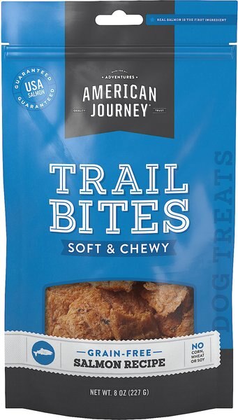 American Journey Salmon Recipe Trail Bites Grain-Free Soft and Chewy Dog Treats