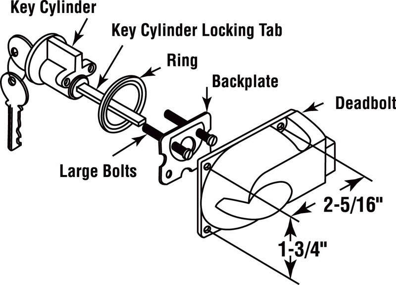 Prime-Line 1.5 in. W X 3.75 L Diecast Deadbolt Lock