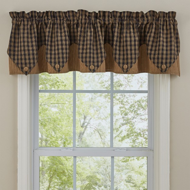 Park Designs Sturbridge Black Point Valance 72 x27 x27 l Black