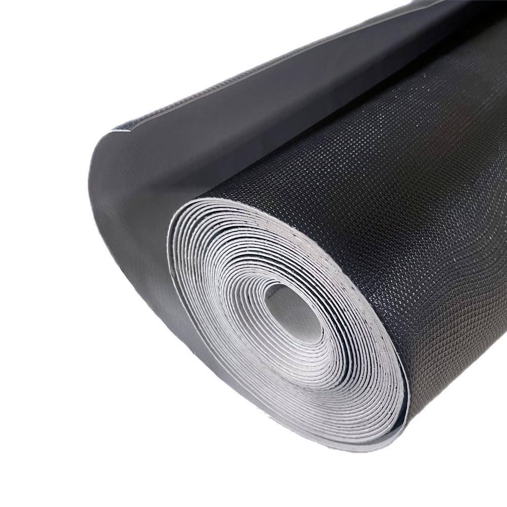 Dekorman HD PVC100 sq. ft.  roll 1.5mm Thickness + 0.15mm PE Film Gray Underlayment for LVT SPC Laminate Floated Flooring HSPC