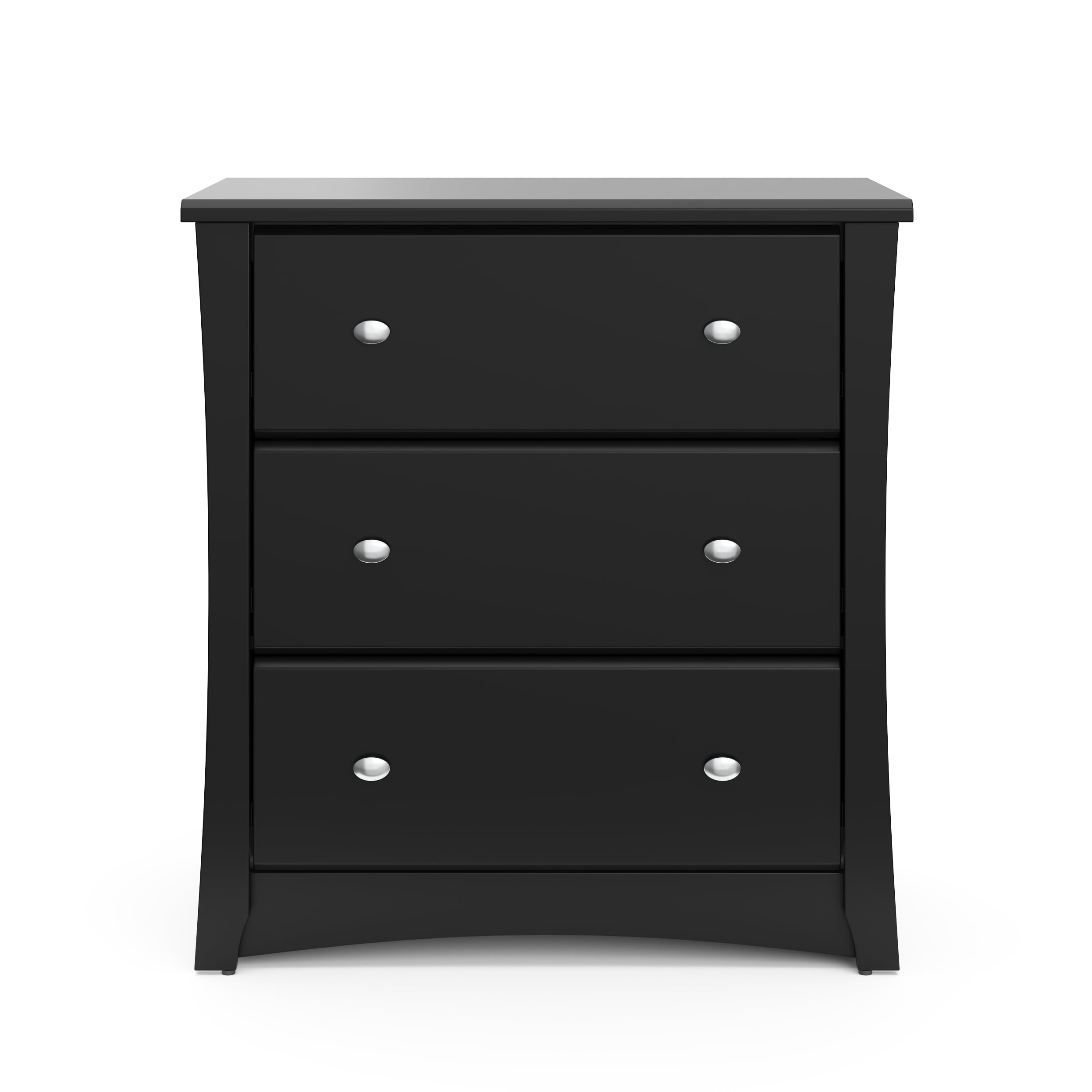 Storkcraft Crescent 3 Drawer Modern Dresser Black