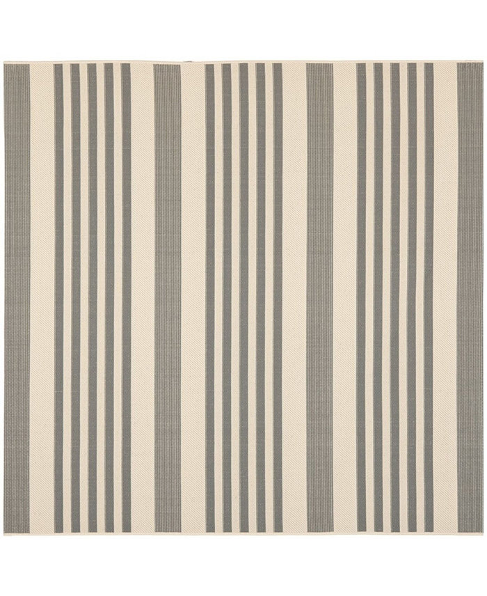 Safavieh Courtyard CY6062 Gray and Bone 4' x 4' Square Outdoor Area Rug