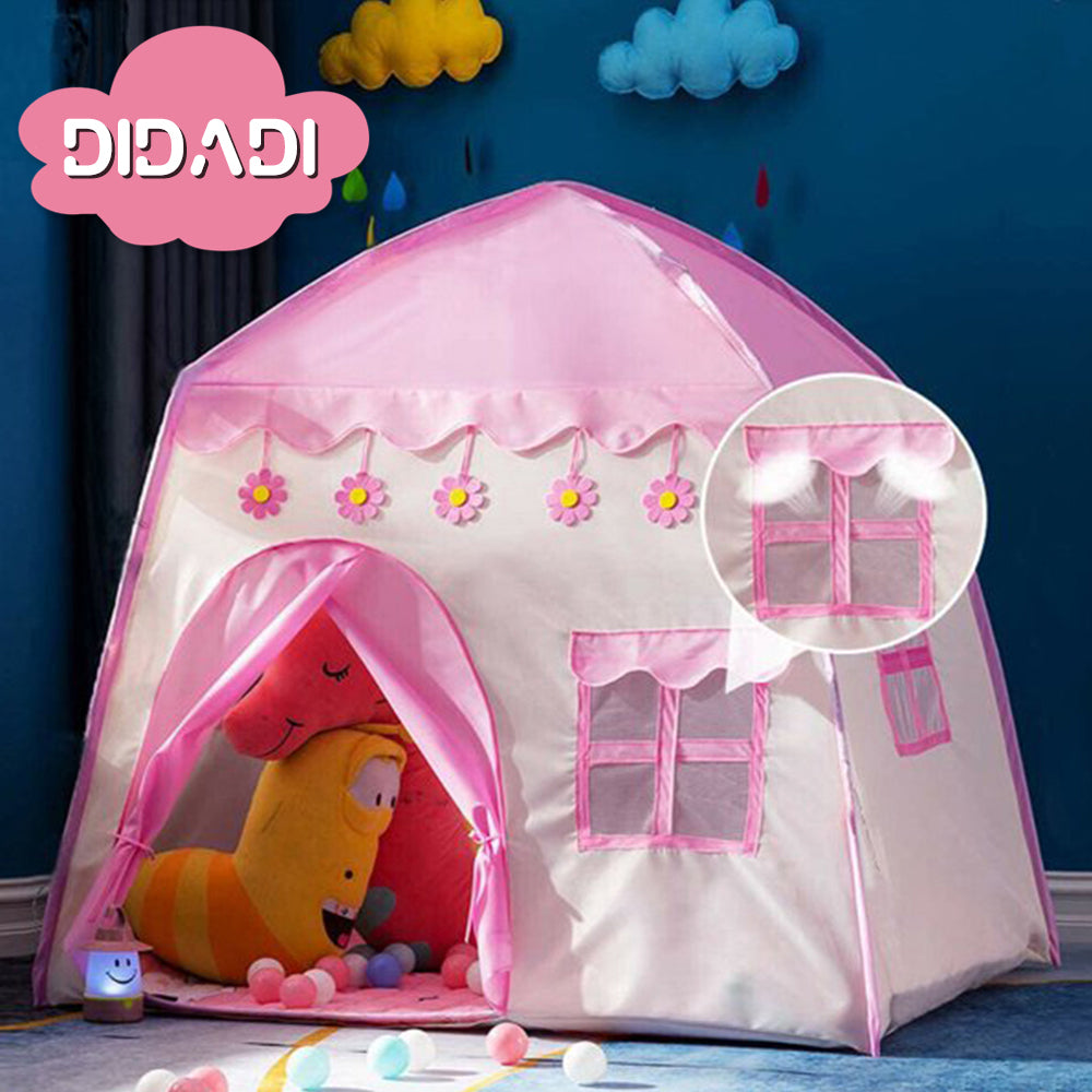 Princess Castle Tent for Kid Girls DIDADI-Kids Durable Pink Playhouse Tents Indoor andOutdoor Large Children Play Room for Imaginative Games Toys for Child Birthday Gifts for Girls