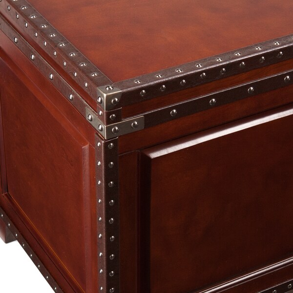 SEI Furniture Ailsa Nailhead Trunk Side Table