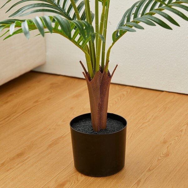 Glitzhome 43H Real Touch Areca Palm Artificial Fronds Tree in Pot