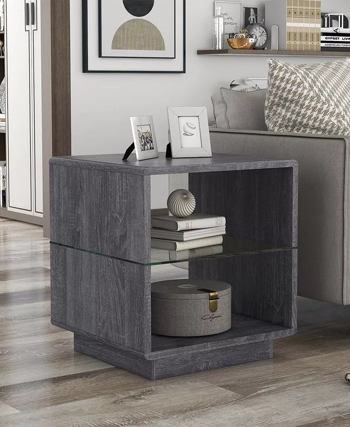 Furniture of America Willam Open Shelves End Table