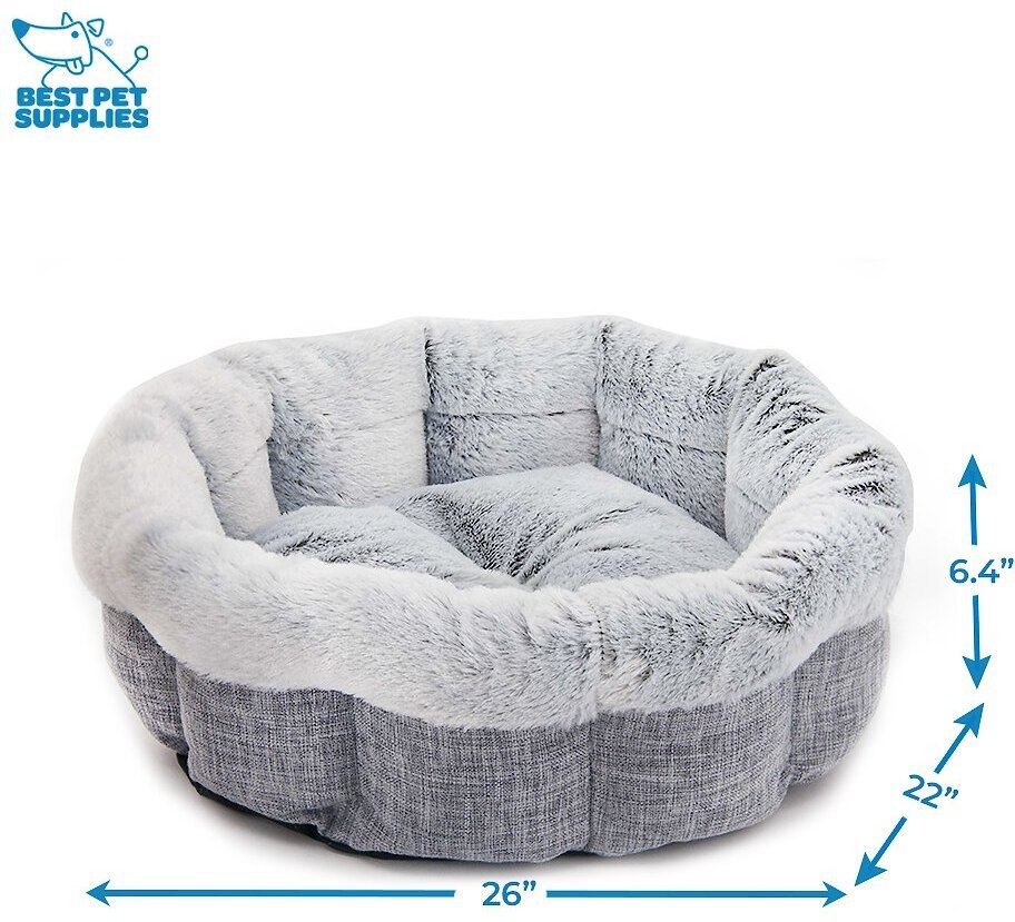 Best Pet Supplies Round Bolster Cat and Dog Bed