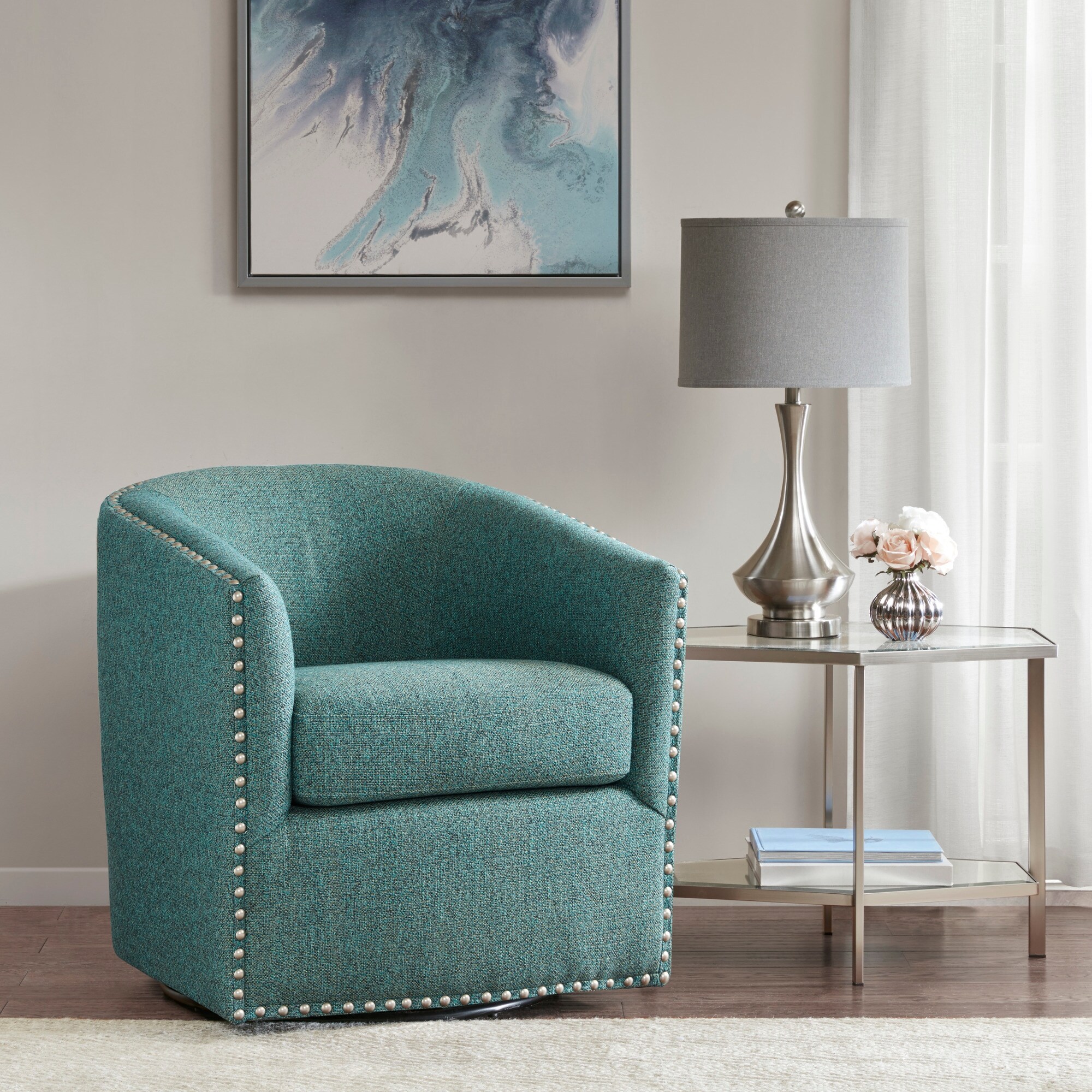 Madison Park Memo 360-degree Barrel Swivel Chair