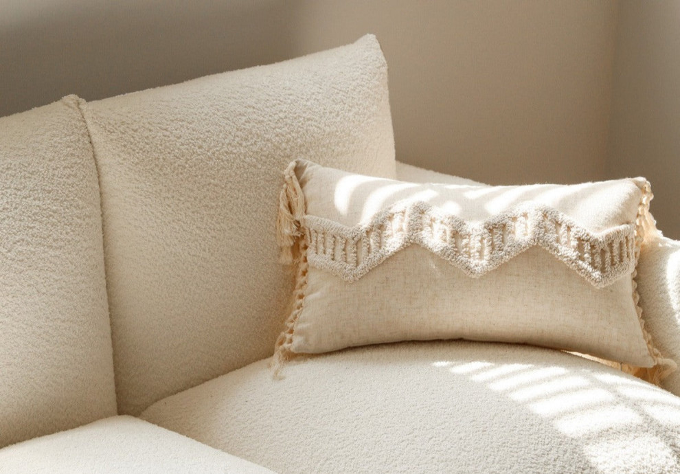 Lamb fleece Fabric Sofa   Transitional   Sofas   by GVAwood  Houzz