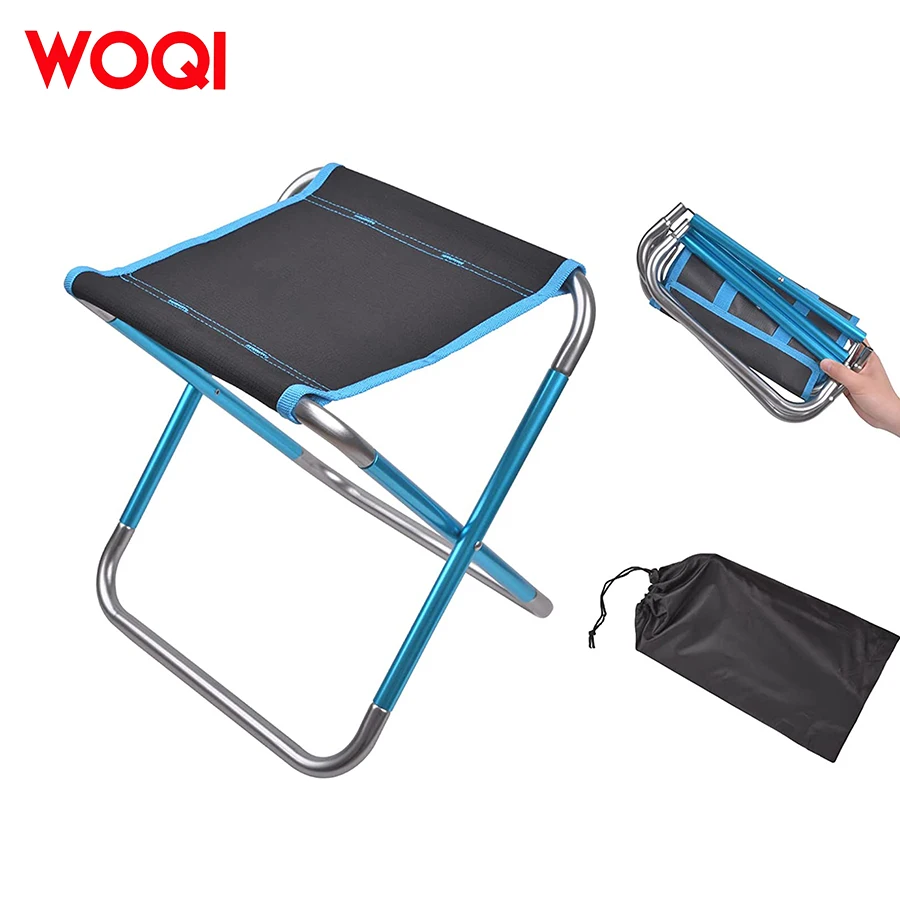 Woqi Outdoor Mini Aluminum Folding Foldable Portable Camping Simple Beach Fishing Stools