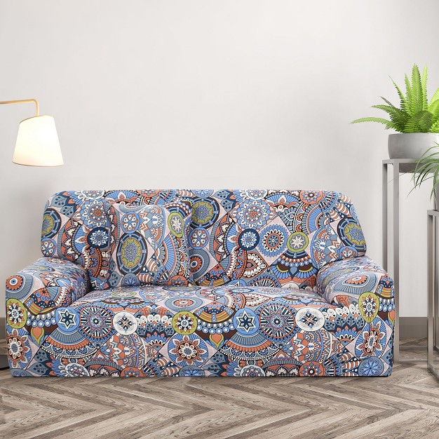 Piccocasa Stretch Sofa Cover Printed Couch Slipcover For Sofas Elastic Furniture With One Pillowcase