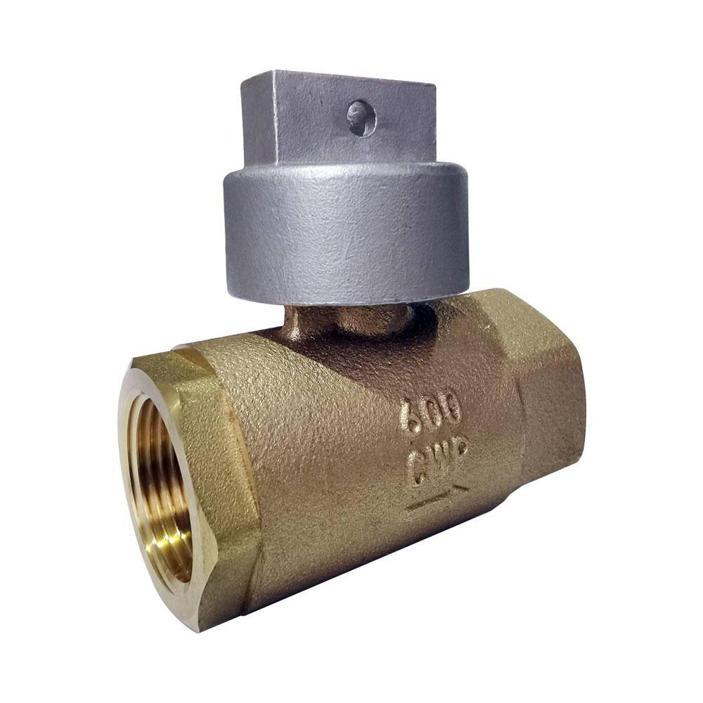 34 in. Brass FNPT In-Line Irrigation Ball Valve with Automatic Drain 78-621-01