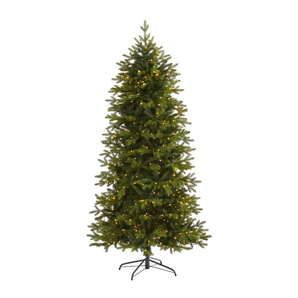 7' Belgium Fir Natural Look Christmas Tree with 500 Clear LED Lights