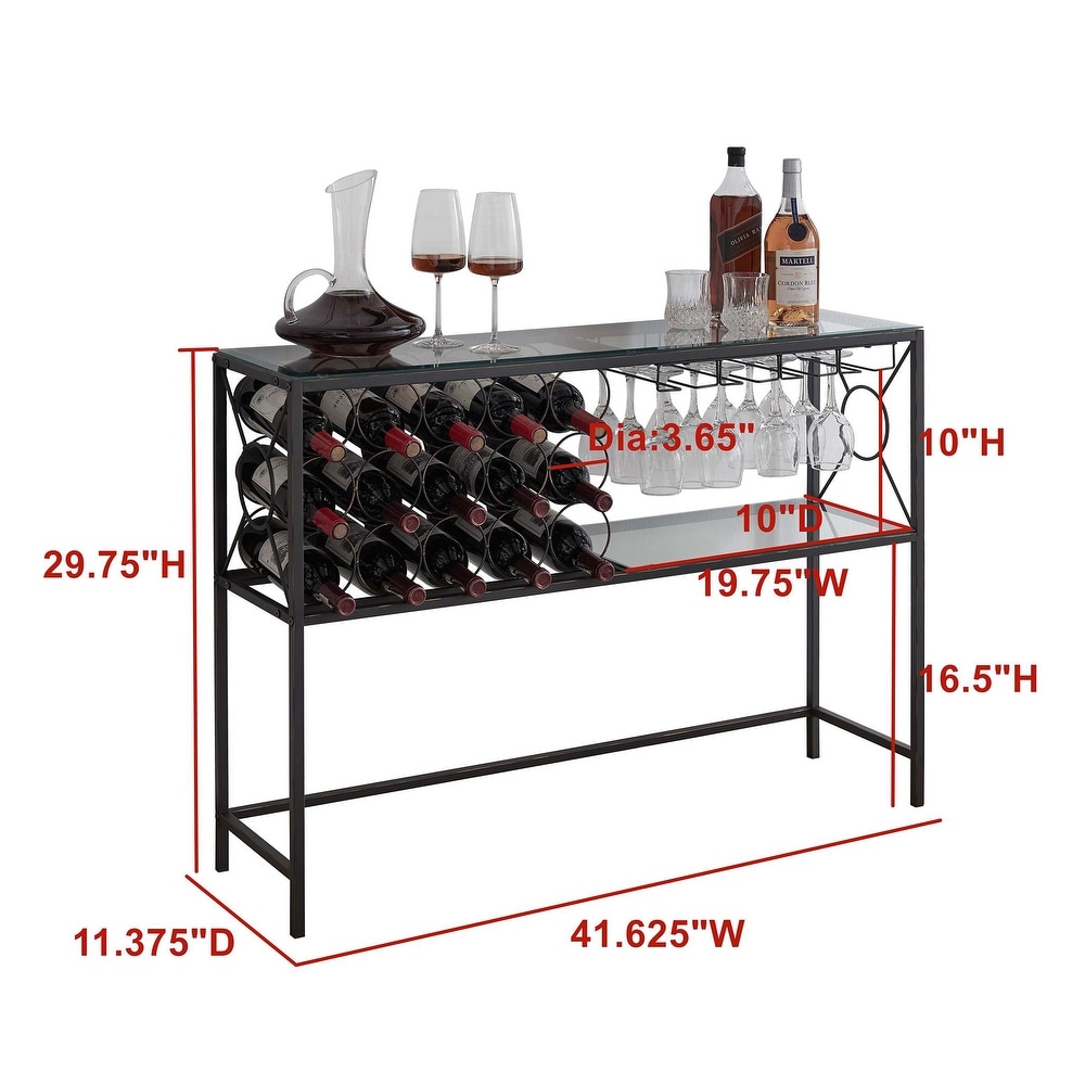 Wine Rack Console Table Elegance and Functionality