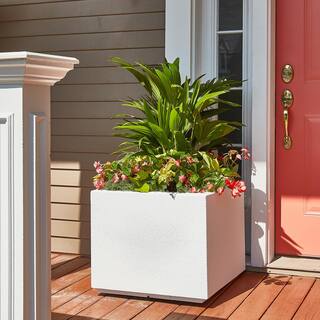 PolyStone Planters Monterrey Square 23 in. x 23 in. Greige Composite Window Boxes  Troughs 3009