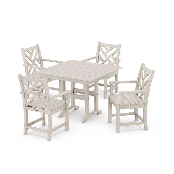 Polywood Chippendale 5-Piece Farmhouse Dining Set PWS1138-1