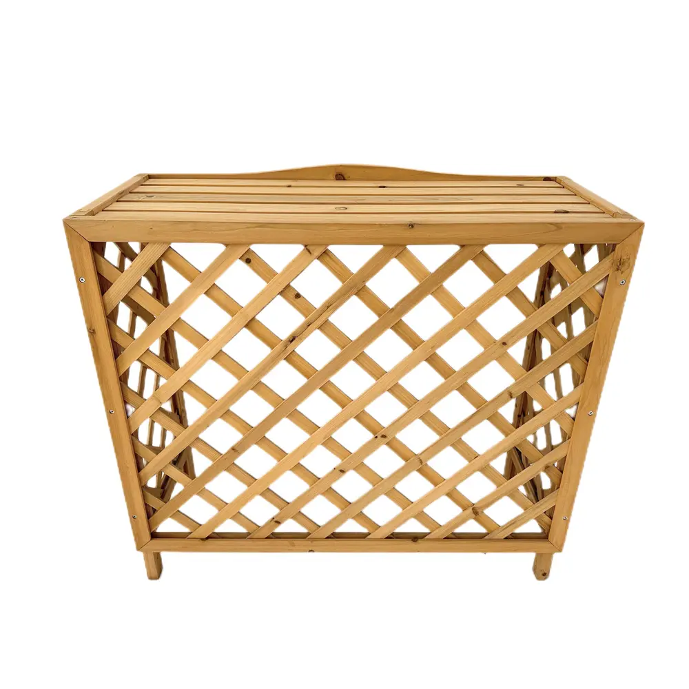 Manufacturer supply air conditioner outdoor unit cover wooden lattice air conditioner cover