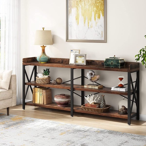 Extra Long Console Table， Narrow Sofa Table Behind Couch