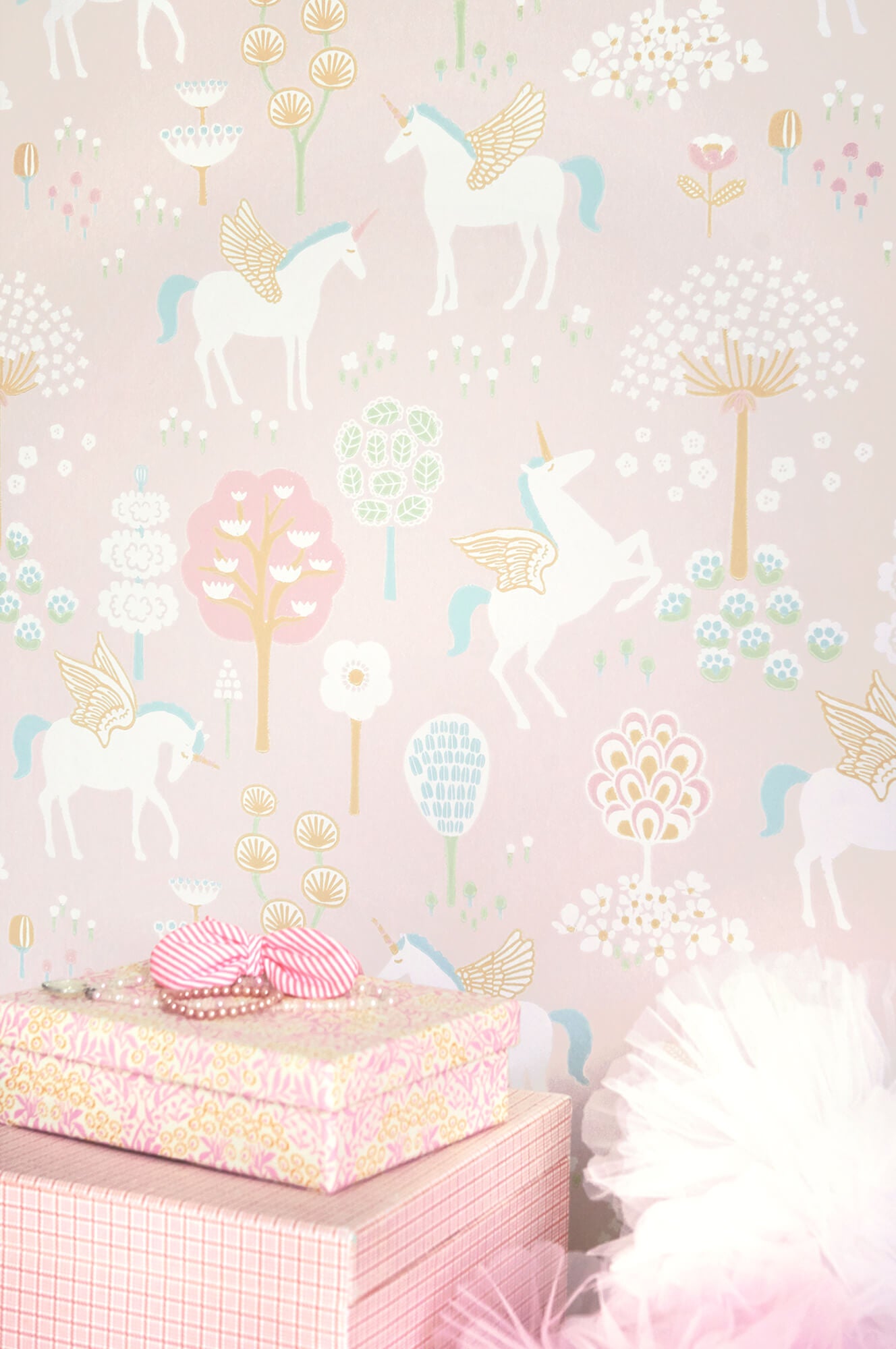 True Unicorns Pink Wallpaper