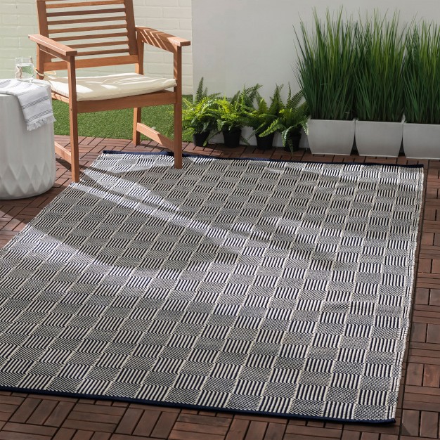 Home Conservatory Squares Handwoven Indoor outdoor Area Rug