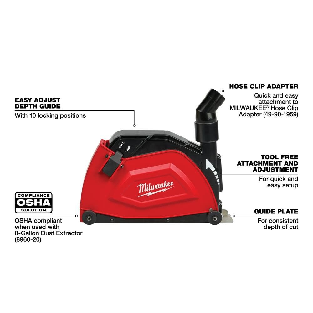 Milwaukee 7 in./ 9 in. Large Angle Grinder Cutting Shroud 49-40-6120 from Milwaukee