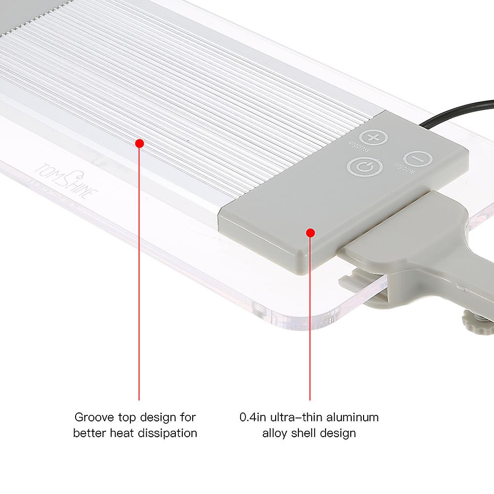 Tomshine Rgbw Led Touch Control Aquarium Light Smd2835 Ultra Thin Total Power 5w For Tank No.175574