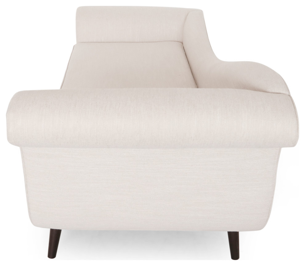 Jakyrah Contemporary Chaise Lounge with Scroll Arms   Midcentury   Indoor Chaise Lounge Chairs   by GDFStudio  Houzz