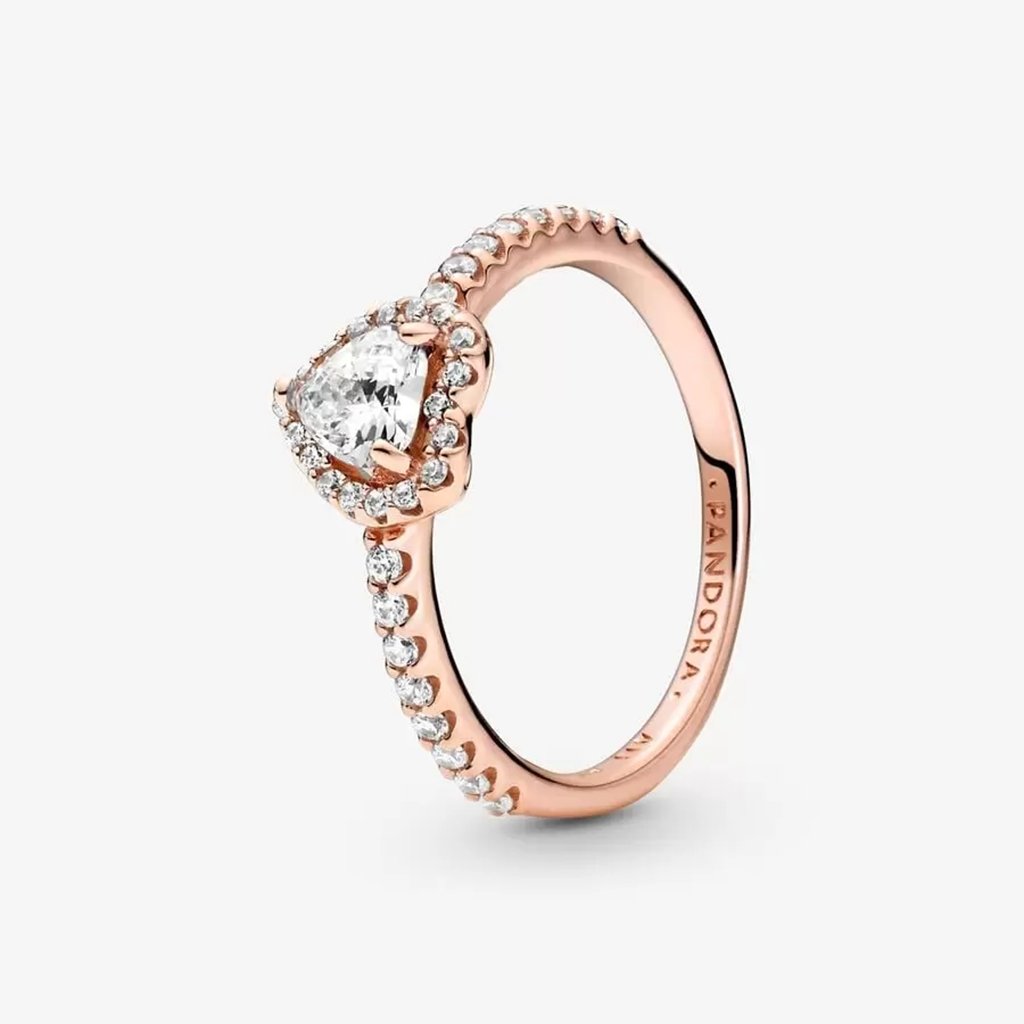 PANDORA  Sparkling Elevated Heart Ring