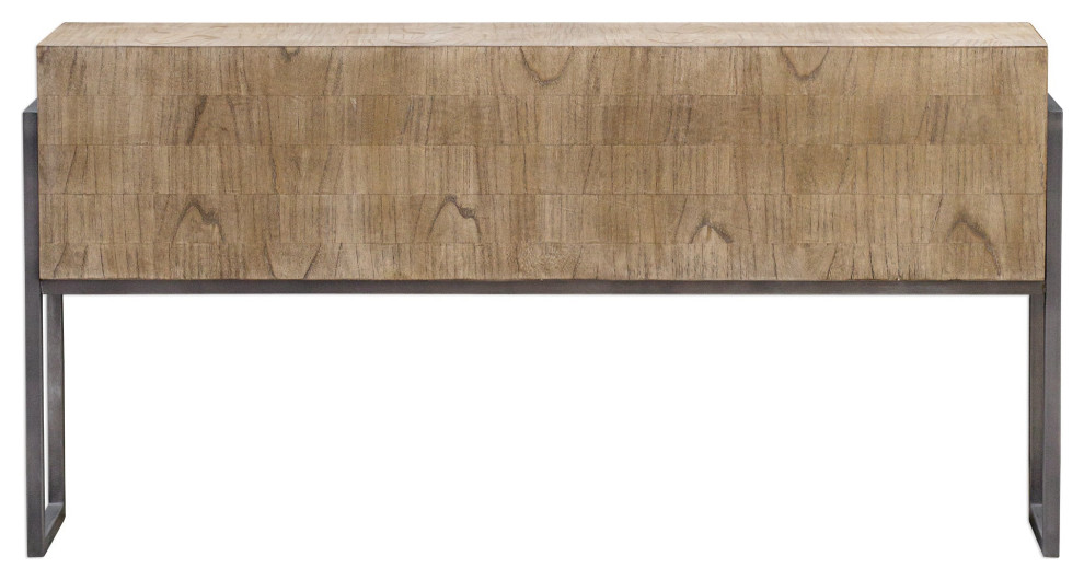 Uttermost Nevis Contemporary Console Table   Industrial   Console Tables   by HedgeApple  Houzz