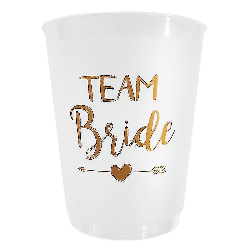 12pcs Team Bride Plastic Cup Hen Party Translucent Cups Set