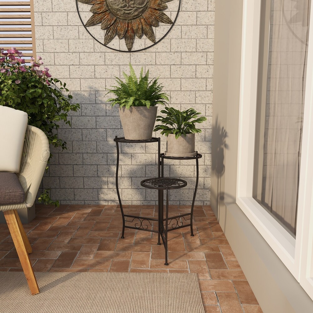 Metal Indoor Outdoor 3 Tier Plantstand