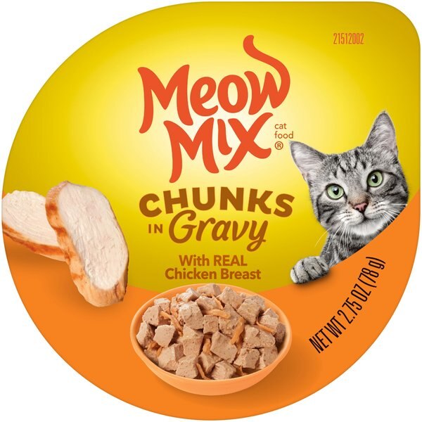 Meow Mix Chunks in Gravy With Real Chicken Breast Wet Cat Food