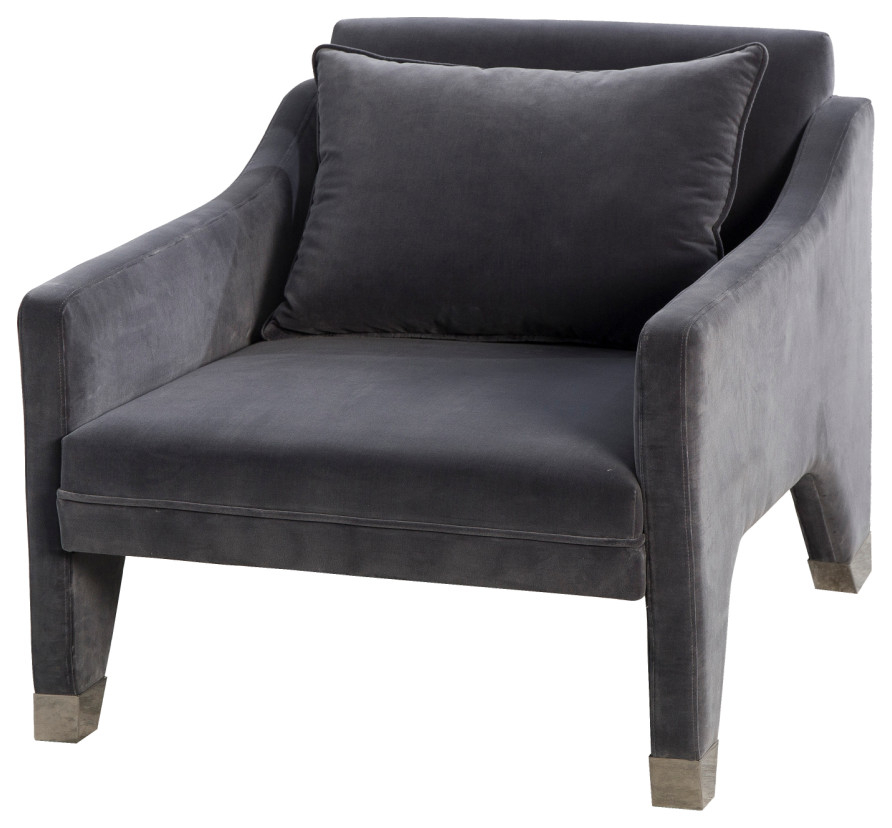 Velvet Upholstered Occasional Chair  Andrew Martin Lyndon   Contemporary   Armchairs And Accent Chairs   by Oroa   Distinctive Furniture  Houzz