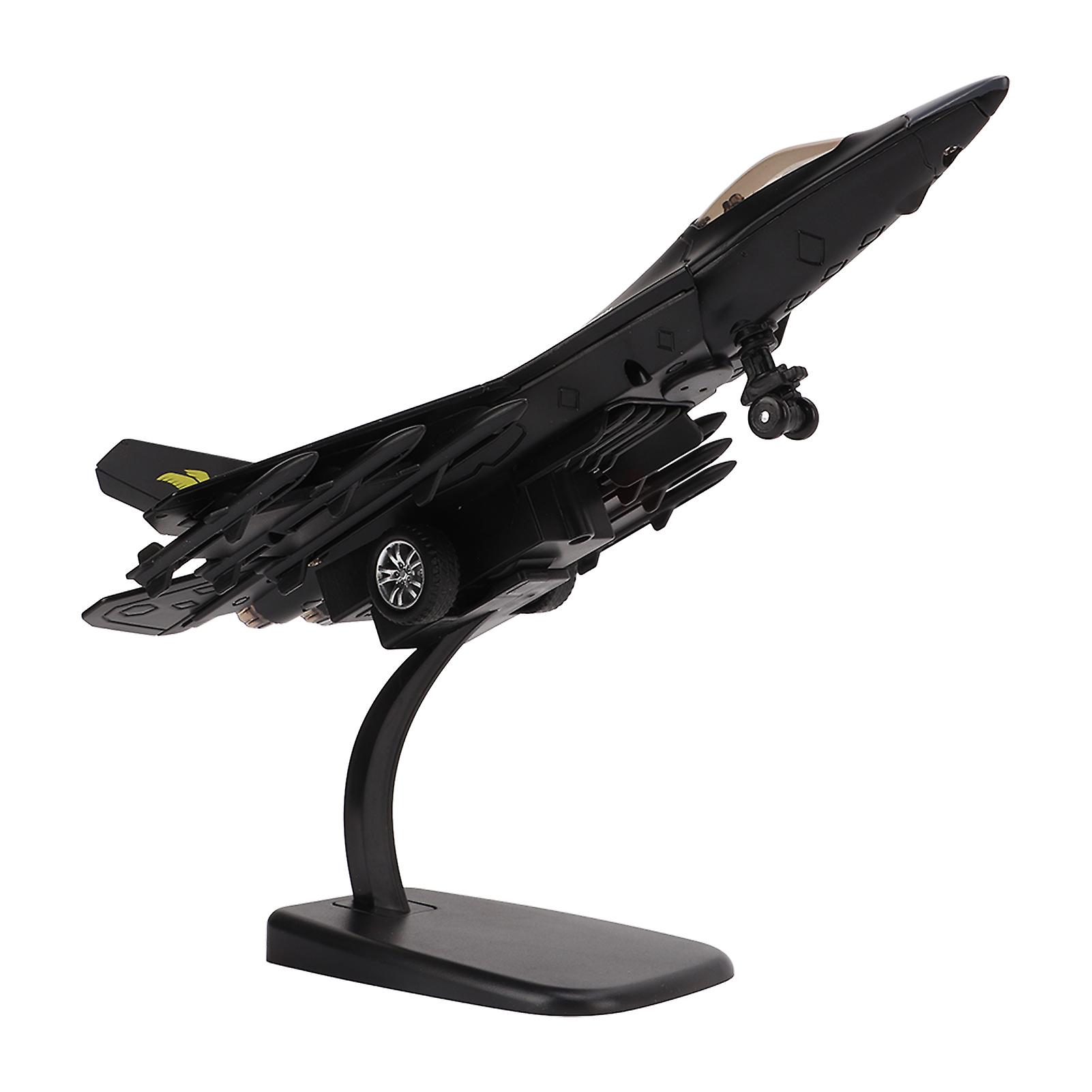 J 31 Chinese Fighter Model High Simulation Pull Back Function Fighter Model Toys with Light Music for Kids Gifts Toys Black