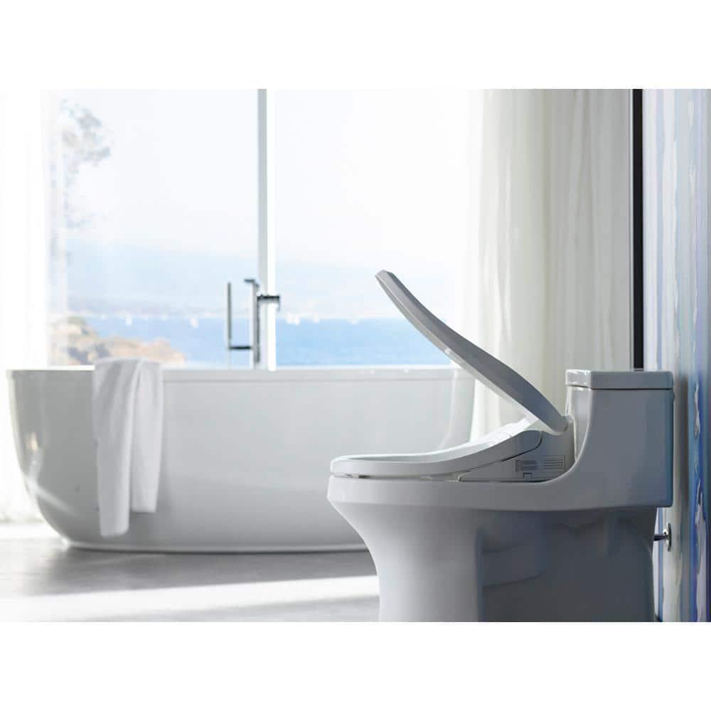 KOHLER C3 155 Electric Bidet Seat for Cleansing Elongated Toilet in White