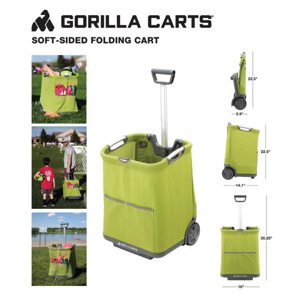 Gorilla Carts Soft-Sided Folding Cart (Model #GCSS-11G-COM)